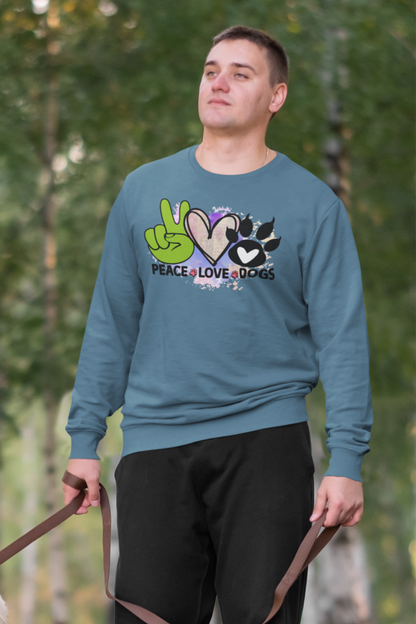 Peace Love Dogs Sweatshirt – Cozy Gift for Dog & Shih Tzu Lovers