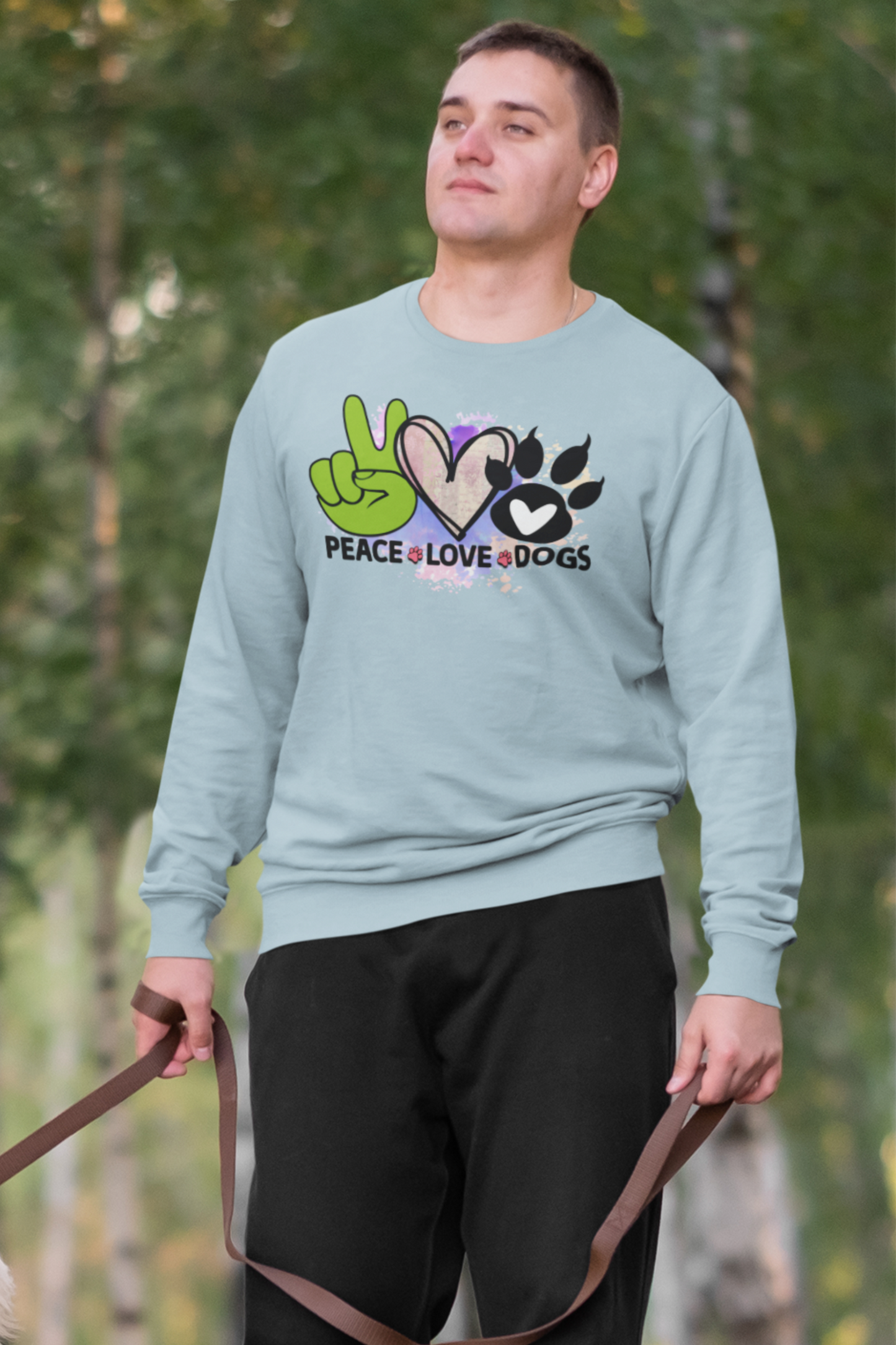 Peace Love Dogs Sweatshirt – Cozy Gift for Dog & Shih Tzu Lovers