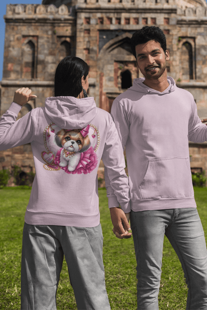 Pink Bow Shih Tzu Hooded Sweatshirt - Shih Tzu Gifts