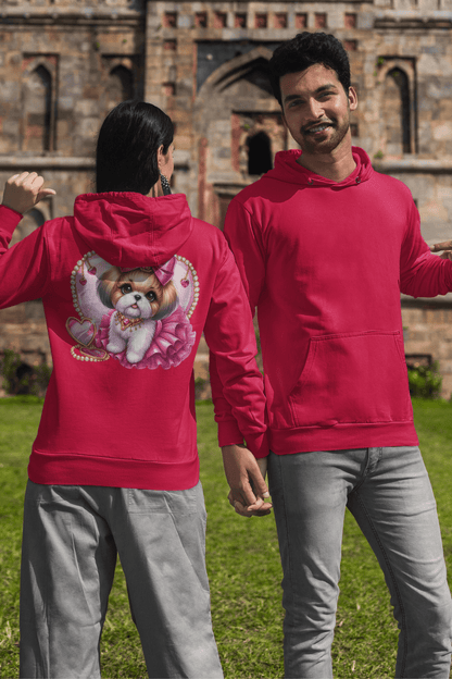 Pink Bow Shih Tzu Hooded Sweatshirt - Shih Tzu Gifts