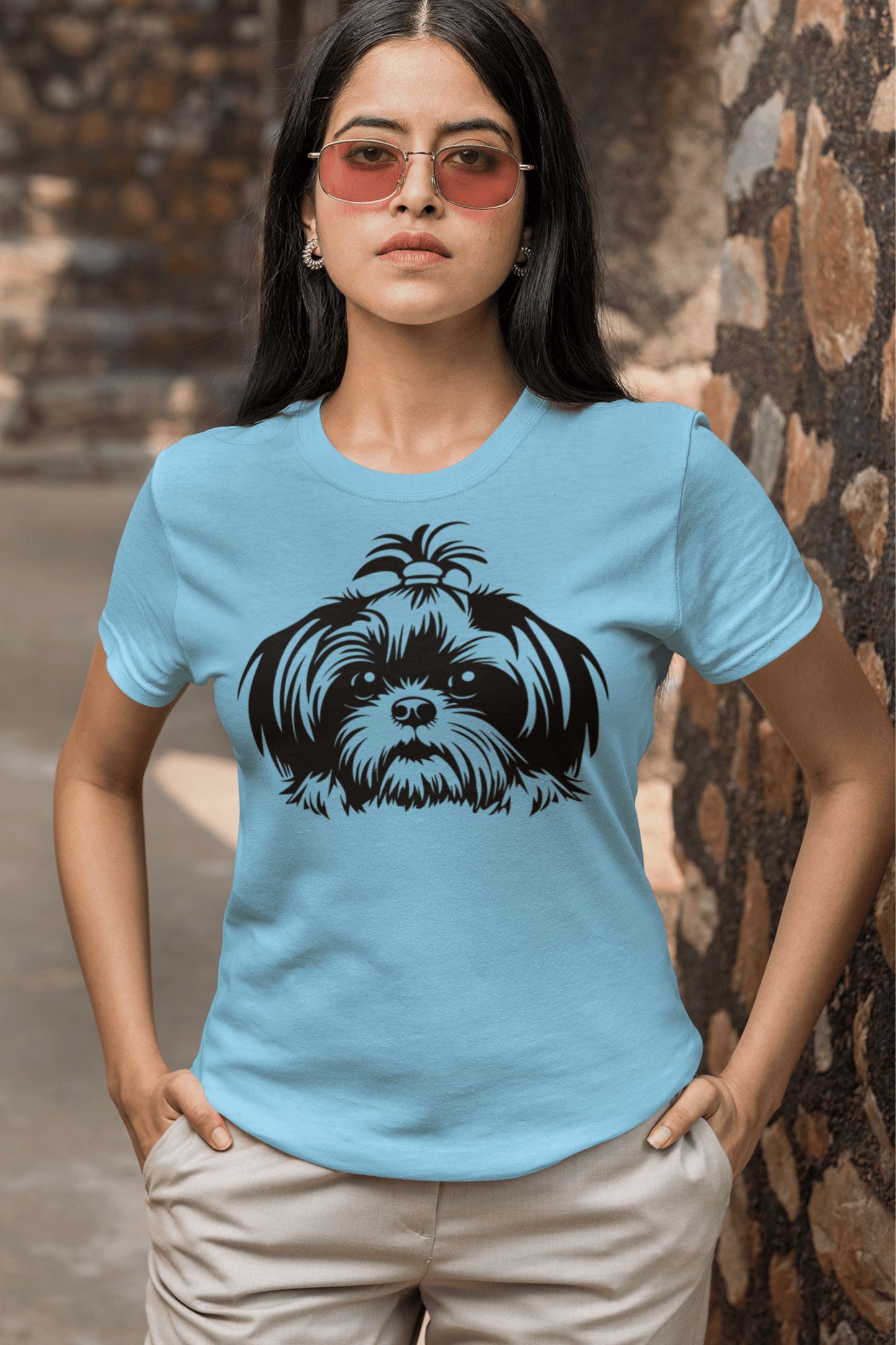 Shih-Tzu-Black-and-White-Tee - Shih Tzu Gifts