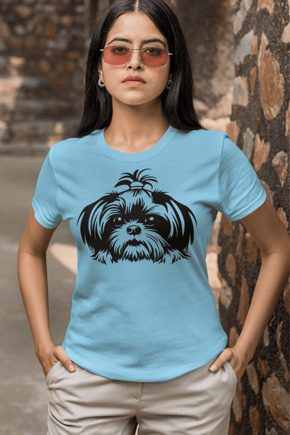 Shih-Tzu-Black-and-White-Tee - Shih Tzu Gifts