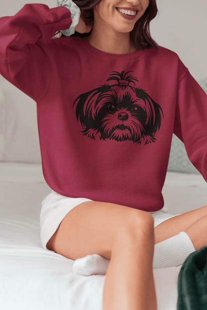 Shih-Tzu-Black-and White- Sweatshirt - Shih Tzu Gifts