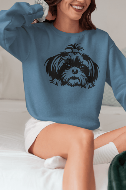 Shih-Tzu-Black-and White- Sweatshirt - Shih Tzu Gifts