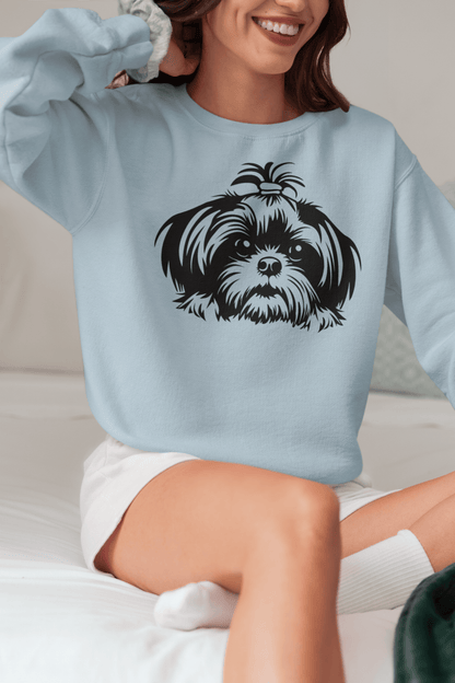 Shih-Tzu-Black-and White- Sweatshirt - Shih Tzu Gifts