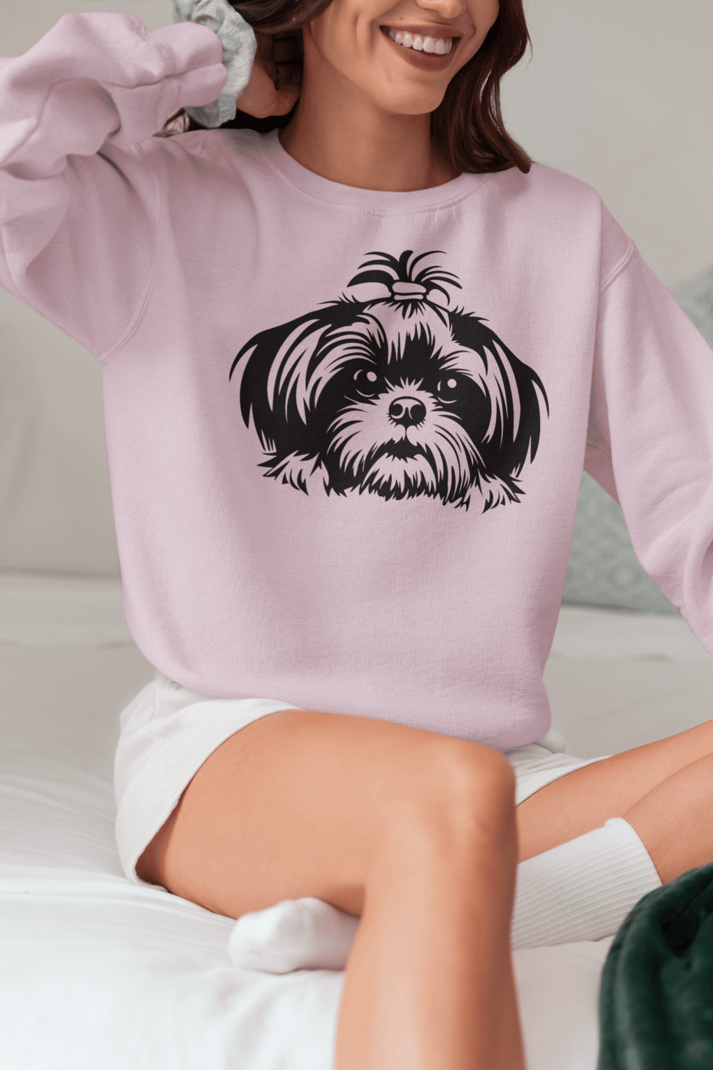 Shih-Tzu-Black-and White- Sweatshirt - Shih Tzu Gifts