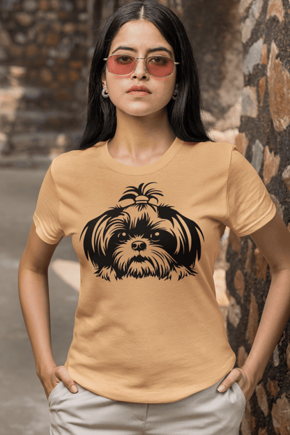 Shih-Tzu-Black-and-White-Tee - Shih Tzu Gifts