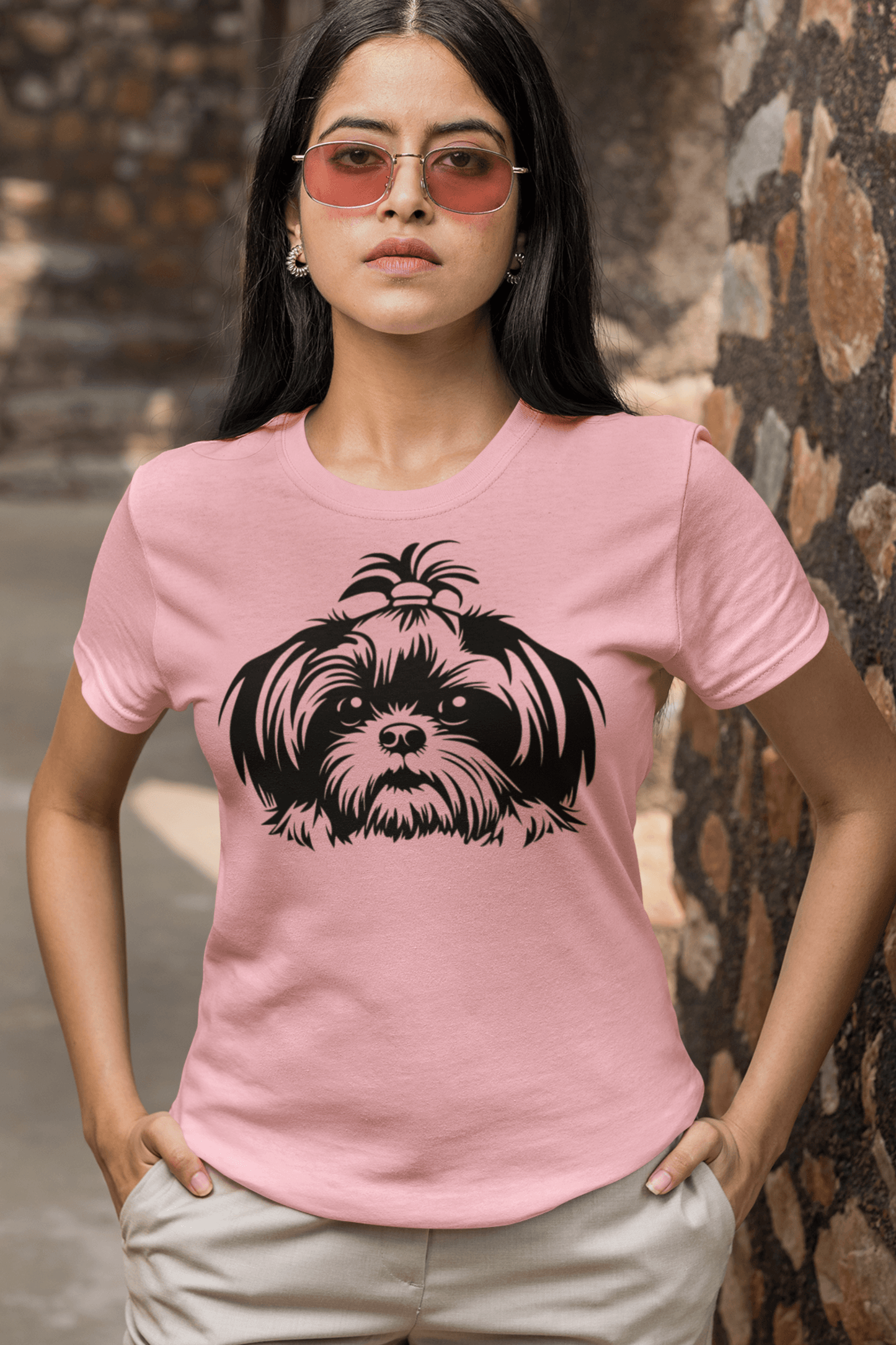 Shih-Tzu-Black-and-White-Tee - Shih Tzu Gifts