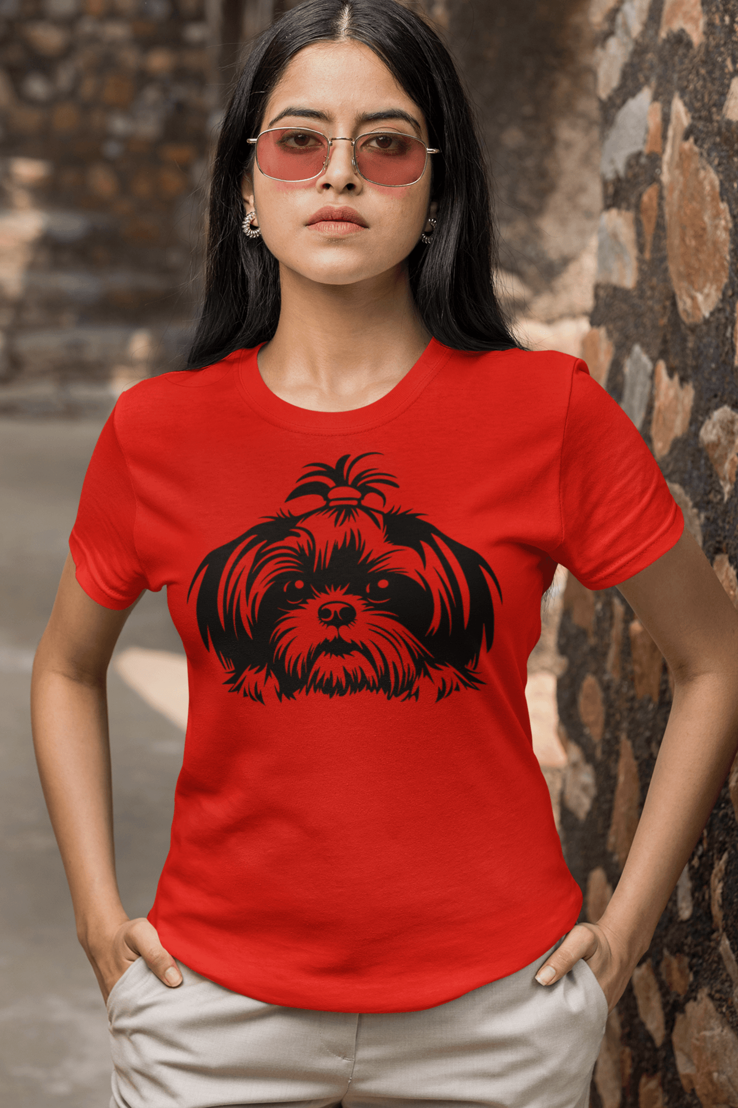 Shih-Tzu-Black-and-White-Tee - Shih Tzu Gifts