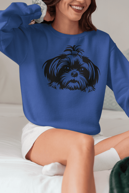 Shih-Tzu-Black-and White- Sweatshirt - Shih Tzu Gifts