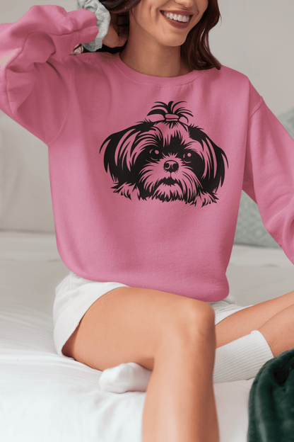 Shih-Tzu-Black-and White- Sweatshirt - Shih Tzu Gifts