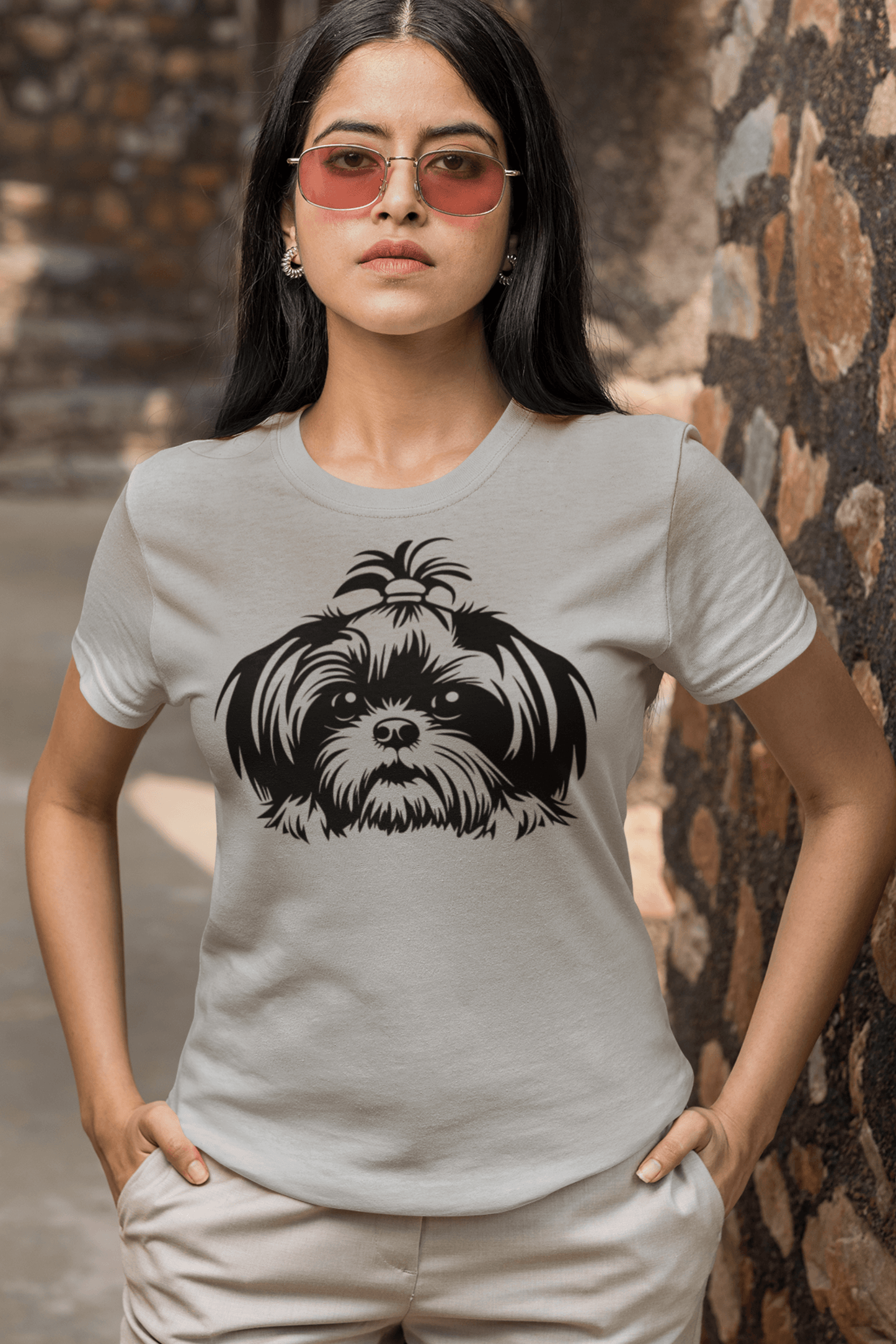 Shih-Tzu-Black-and-White-Tee - Shih Tzu Gifts