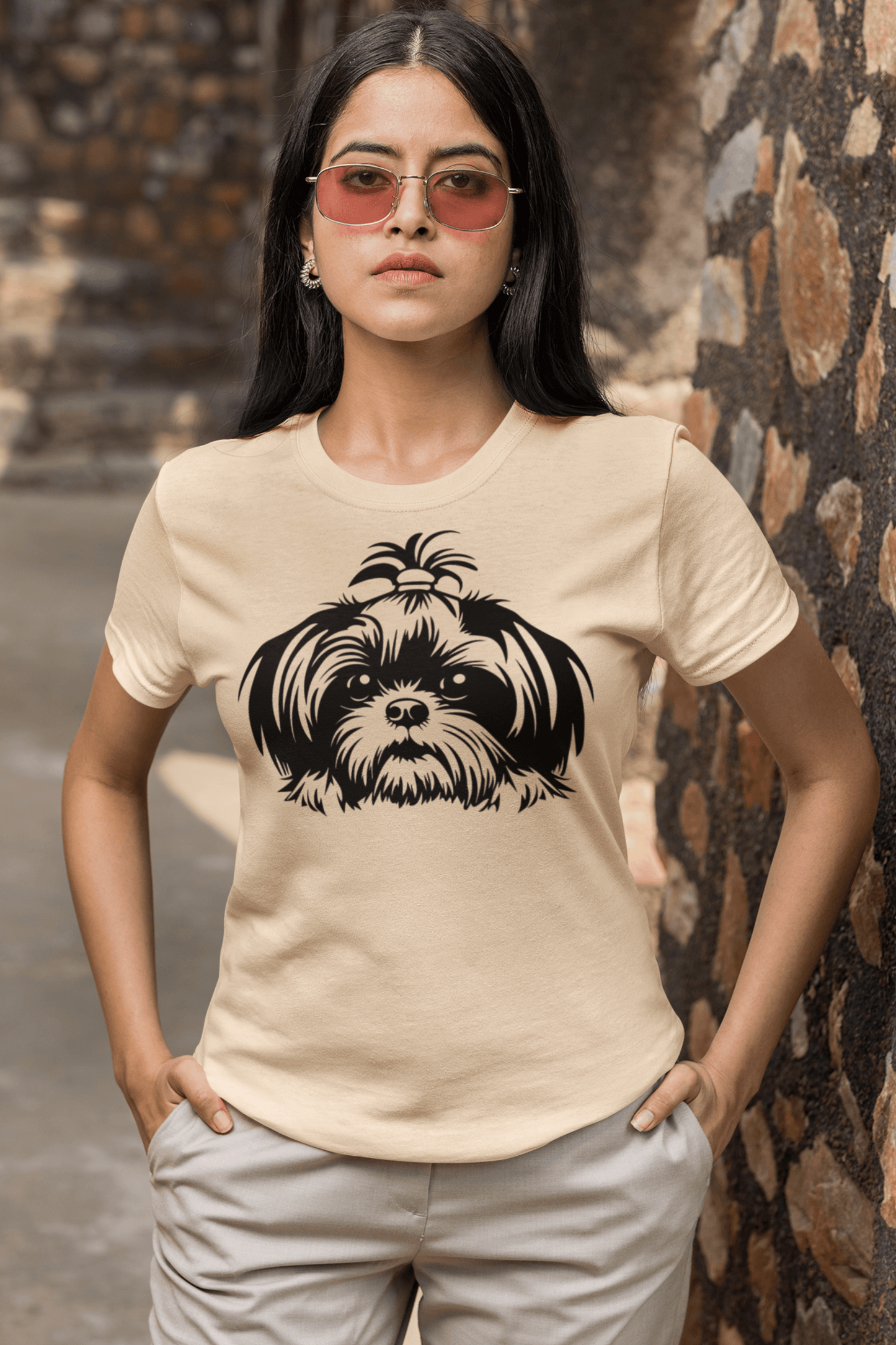 Shih-Tzu-Black-and-White-Tee - Shih Tzu Gifts