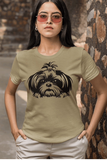 Shih-Tzu-Black-and-White-Tee - Shih Tzu Gifts