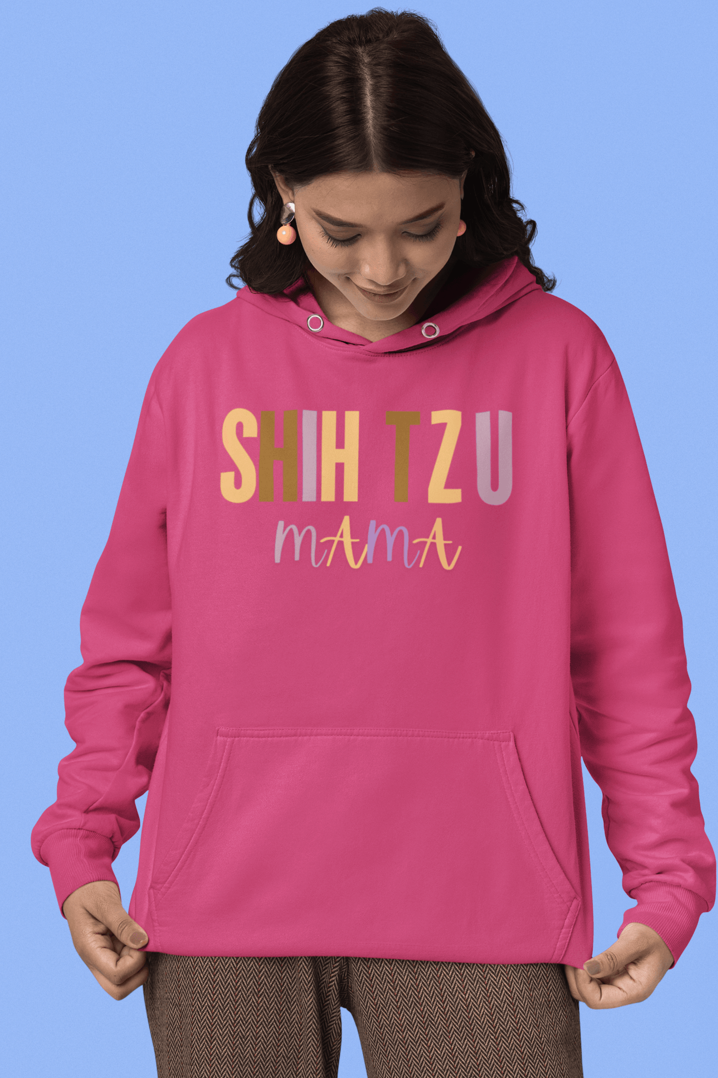 Shih Tzu Mama Words Hooded Sweatshirt - Shih Tzu Gifts