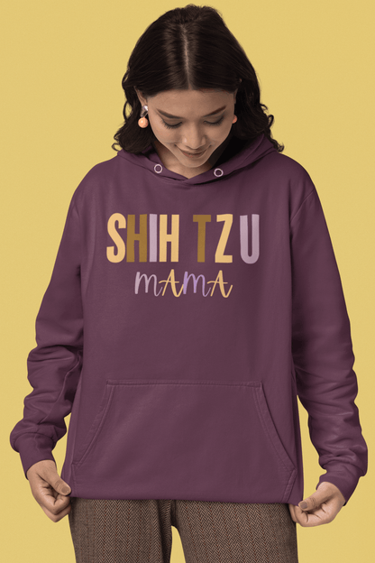 Shih Tzu Mama Words Hooded Sweatshirt - Shih Tzu Gifts