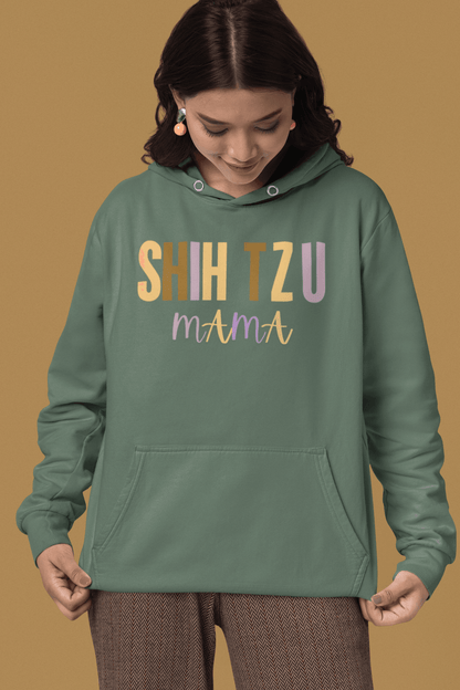 Shih Tzu Mama Words Hooded Sweatshirt - Shih Tzu Gifts