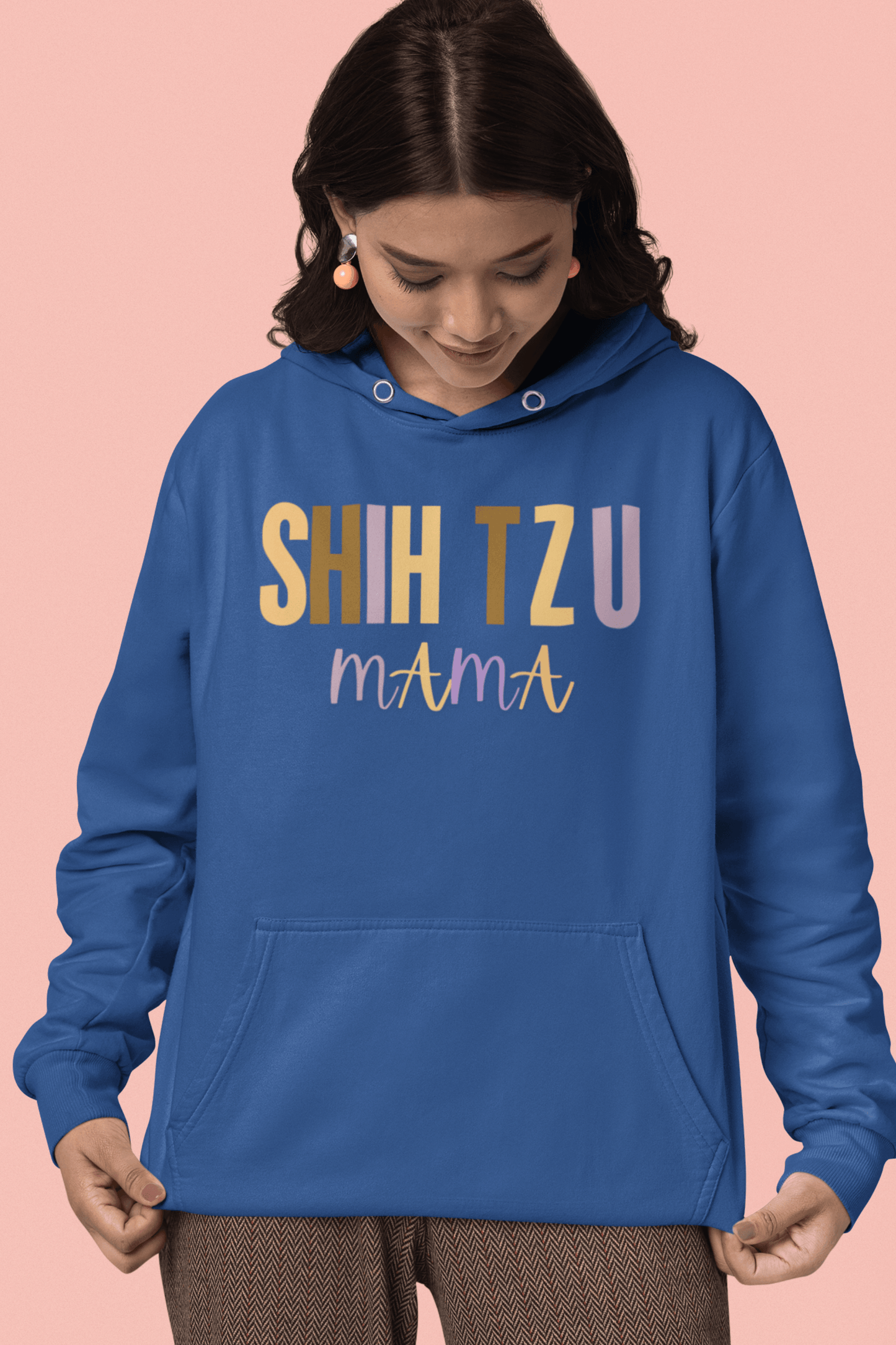 Shih Tzu Mama Words Hooded Sweatshirt - Shih Tzu Gifts