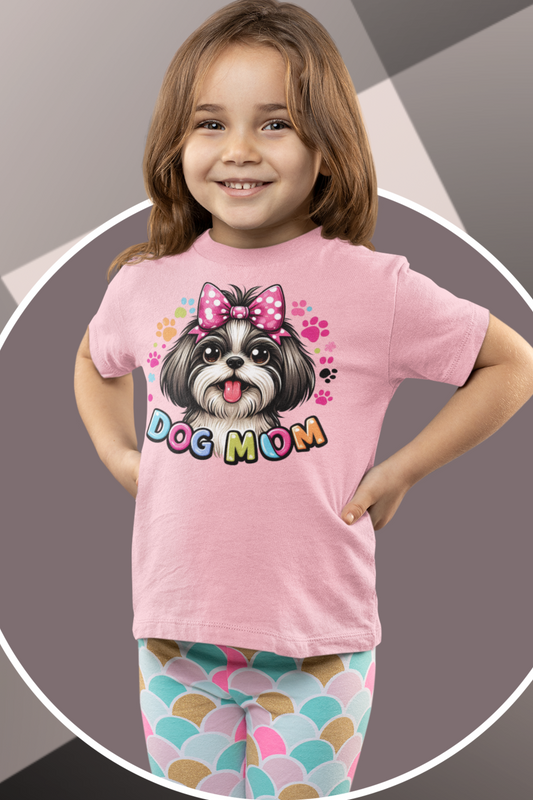 Shih Tzu Dog Mom Youth Short Sleeve Tee