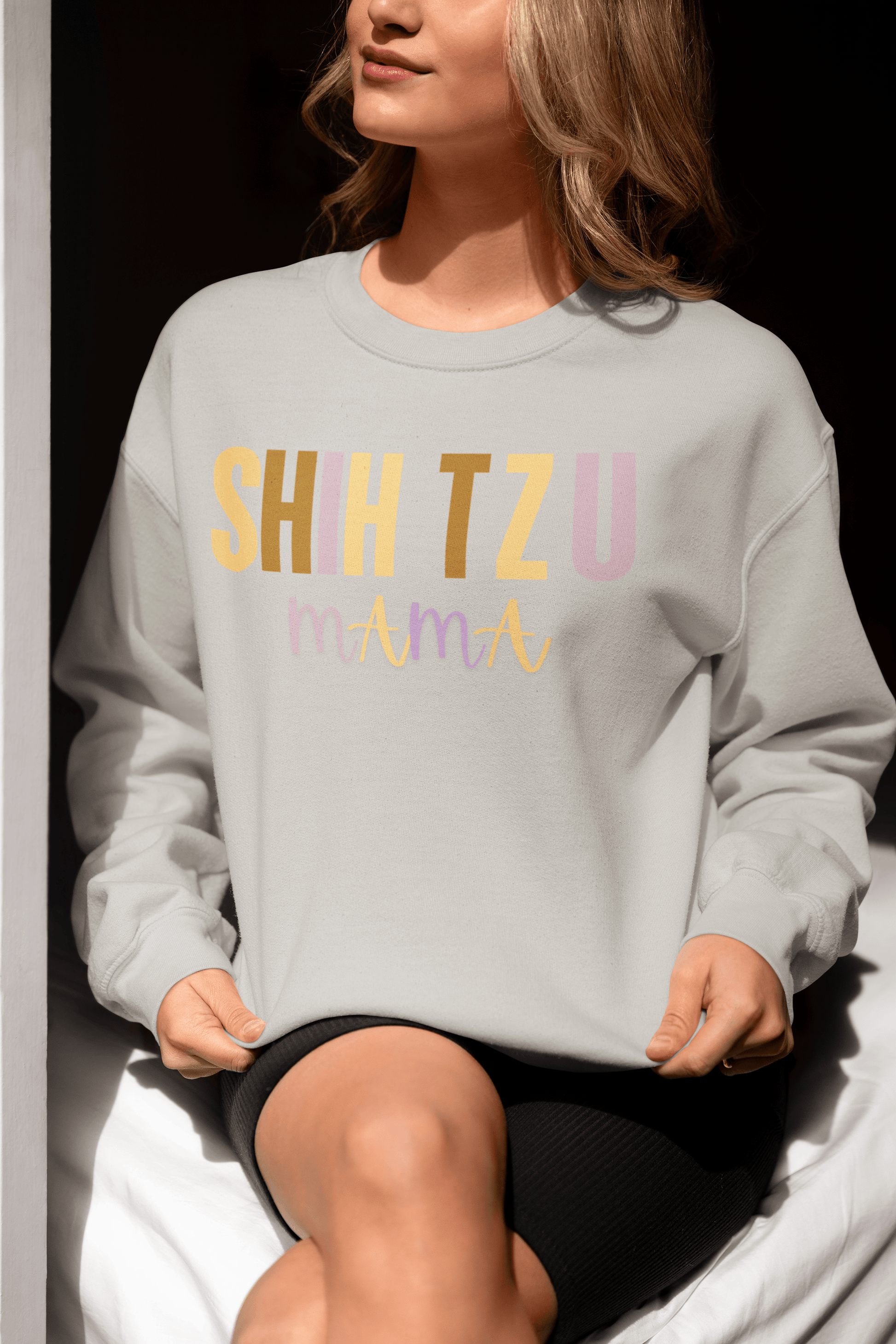 Shih Tzu Mama Words Sweatshirt - Shih Tzu Gifts