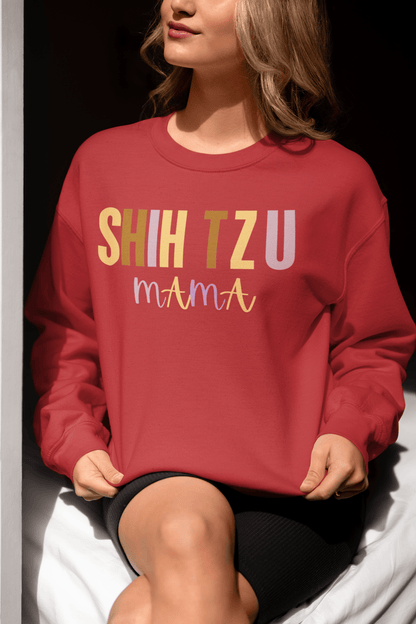 Shih Tzu Mama Words Sweatshirt - Shih Tzu Gifts