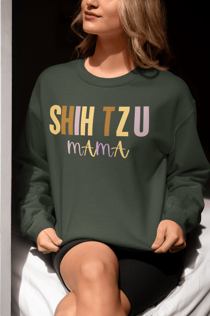 Shih Tzu Mama Words Sweatshirt - Shih Tzu Gifts