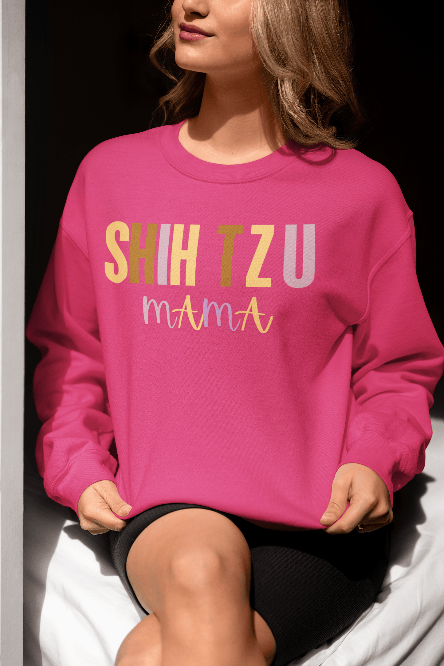 Shih Tzu Mama Words Sweatshirt - Shih Tzu Gifts