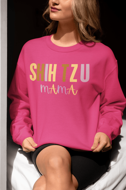 Shih Tzu Mama Words Sweatshirt - Shih Tzu Gifts