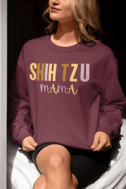 Shih Tzu Mama Words Sweatshirt - Shih Tzu Gifts