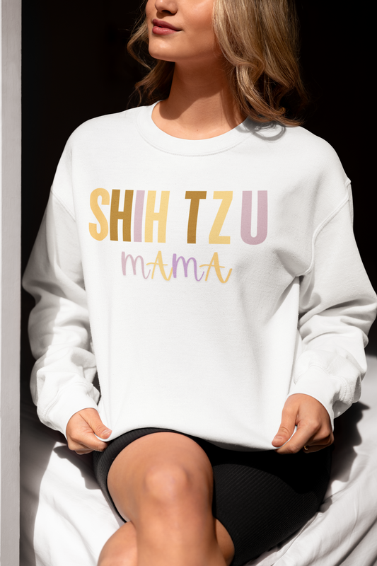 Shih Tzu Mama Words Sweatshirt