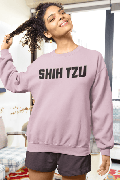 Shih Tzu Text Sweatshirt – Cozy Crewneck for Dog Lovers