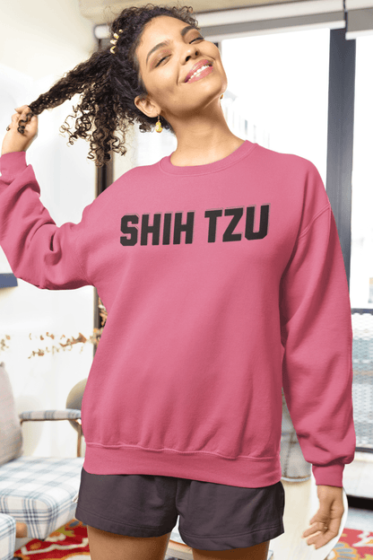 Shih Tzu Text Sweatshirt – Cozy Crewneck for Dog Lovers