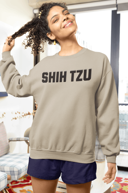 Shih Tzu Text Sweatshirt – Cozy Crewneck for Dog Lovers