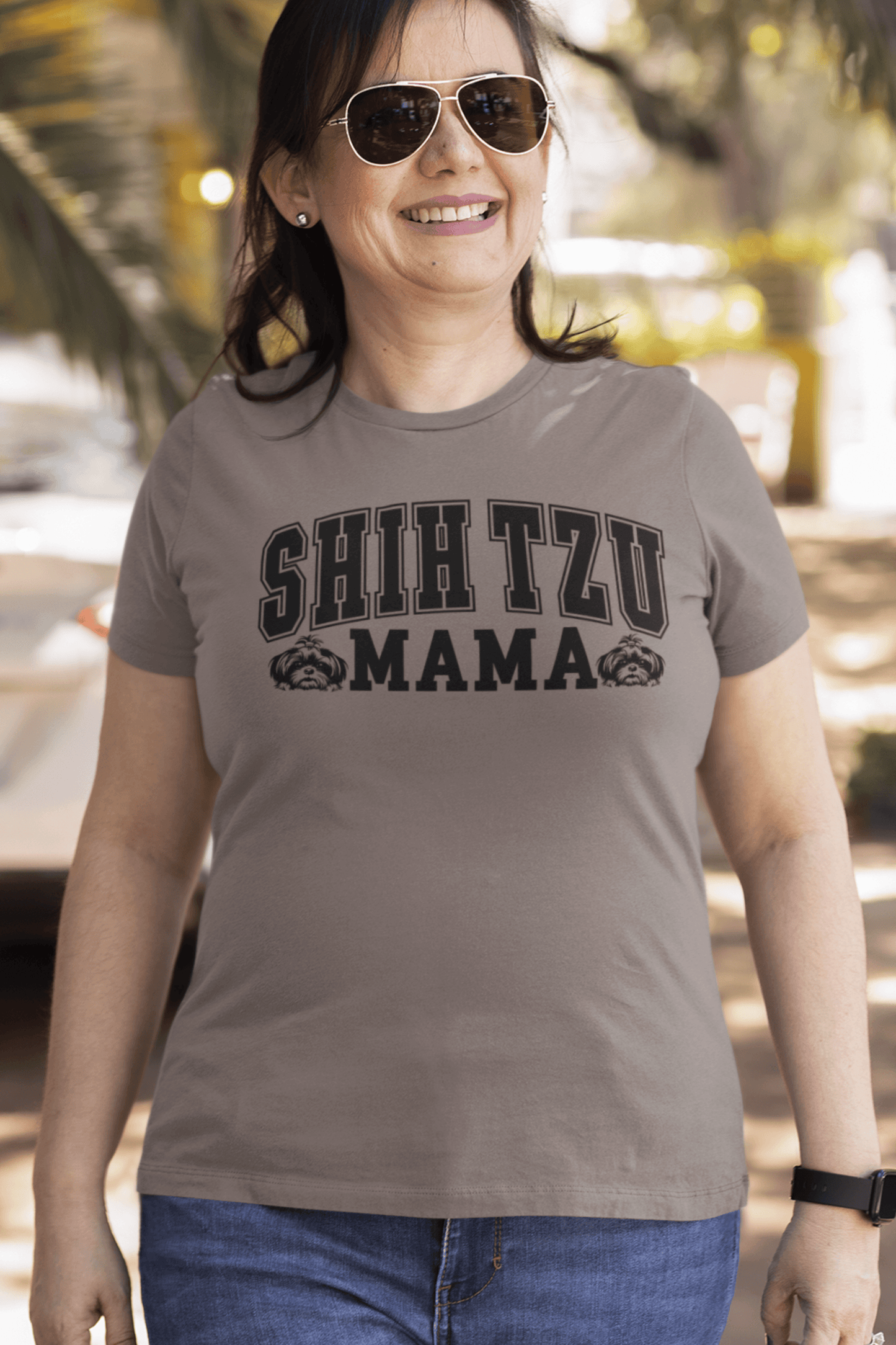 "Shih Tzu Mama" T-Shirt - Perfect gift for proud dog moms. Stylish & comfy. - Shih Tzu Gifts