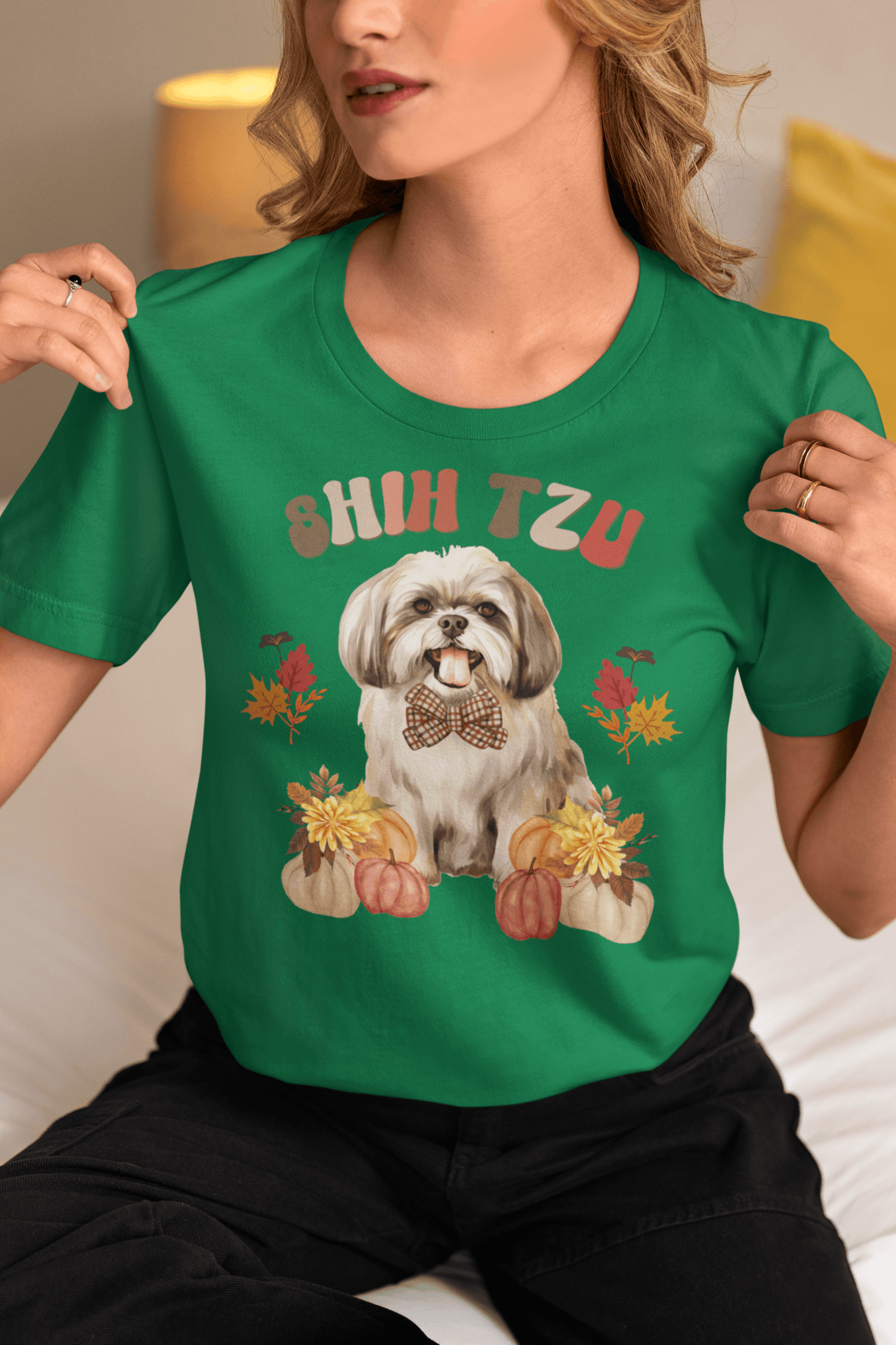 Shih Tzu in Fall T-Shirt – Autumn Style for Shih Tzu Dog Lovers - Shih Tzu Gifts