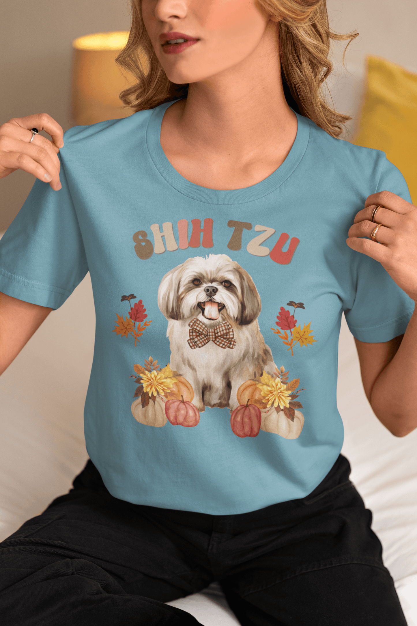 Shih Tzu in Fall T-Shirt – Autumn Style for Shih Tzu Dog Lovers - Shih Tzu Gifts