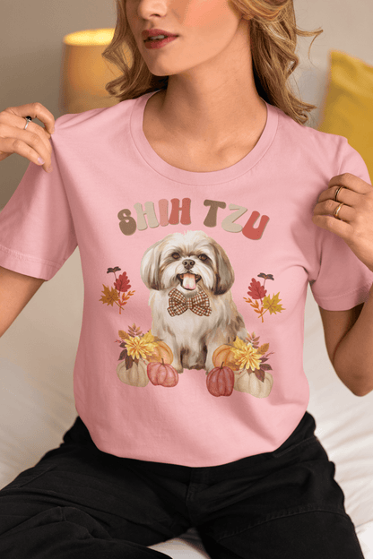 Shih Tzu in Fall T-Shirt – Autumn Style for Shih Tzu Dog Lovers - Shih Tzu Gifts