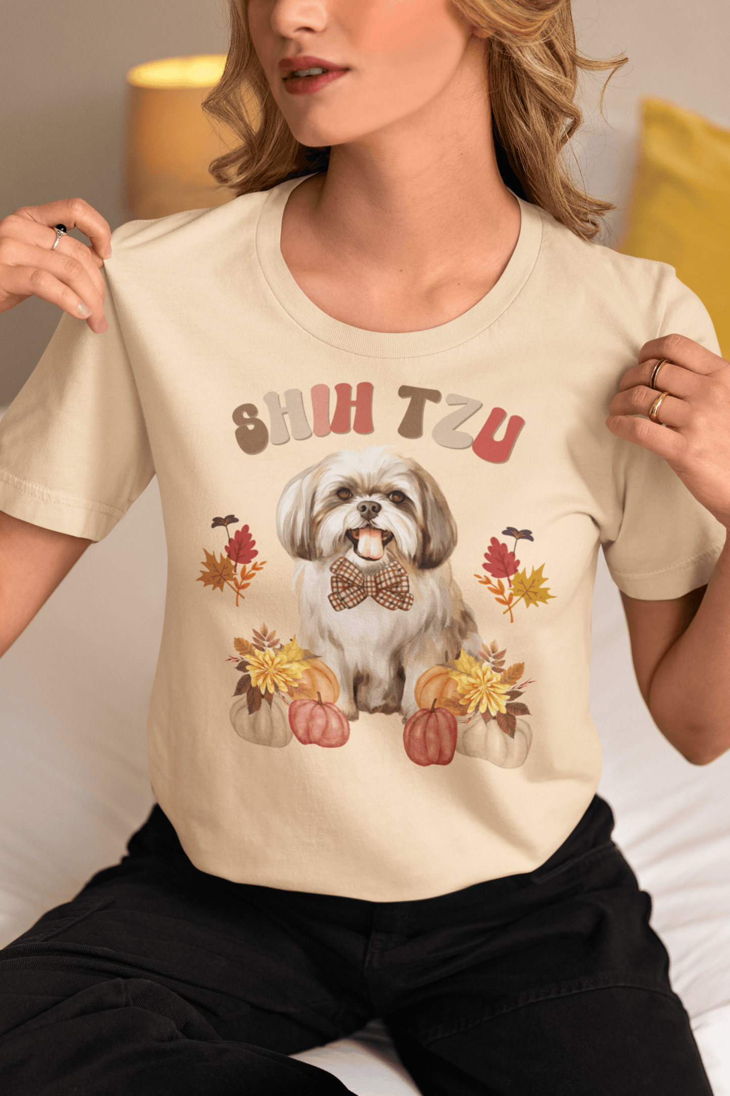 Shih Tzu in Fall T-Shirt – Autumn Style for Shih Tzu Dog Lovers - Shih Tzu Gifts