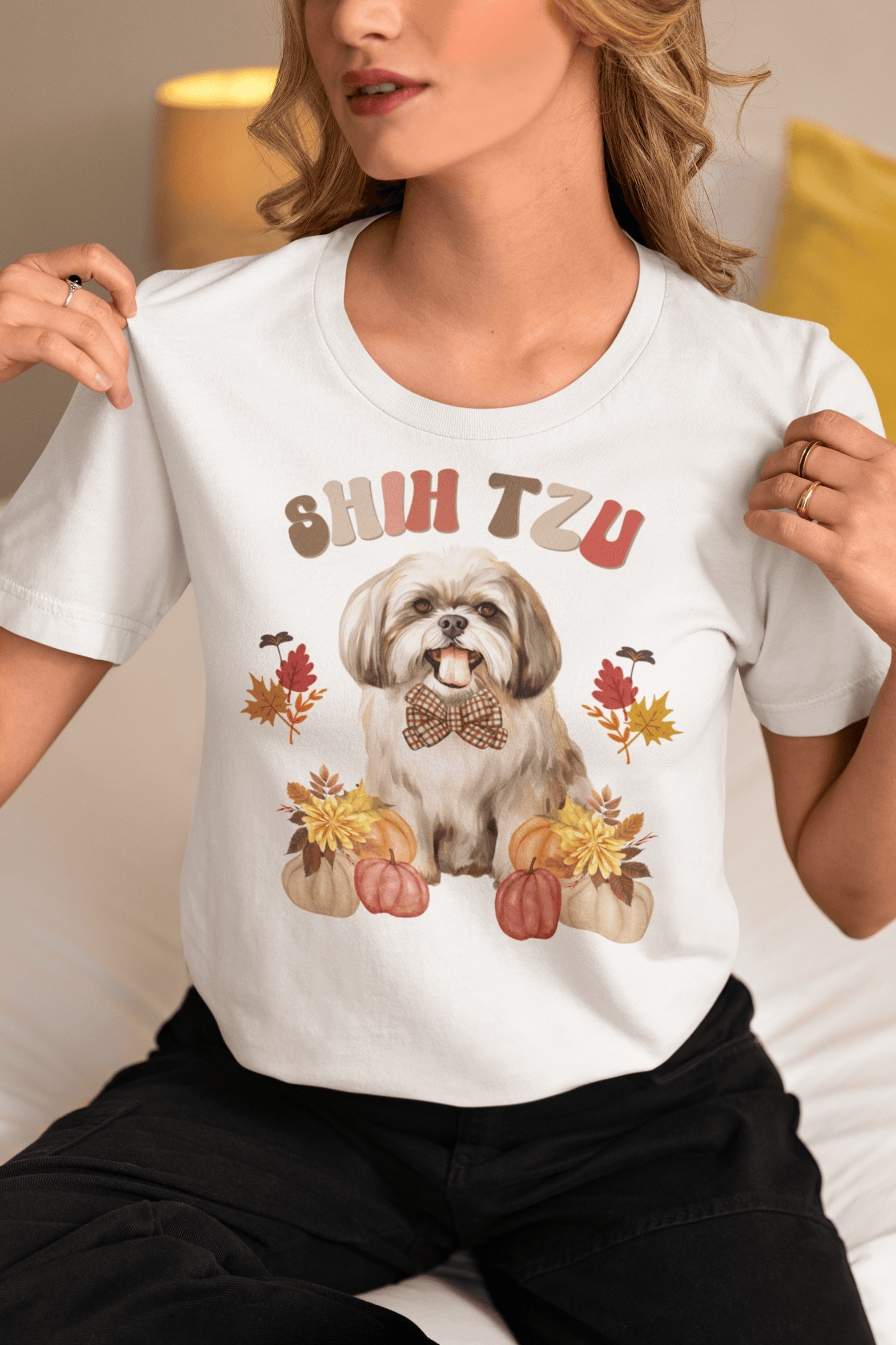 Shih Tzu in Fall T-Shirt – Autumn Style for Shih Tzu Dog Lovers - Shih Tzu Gifts