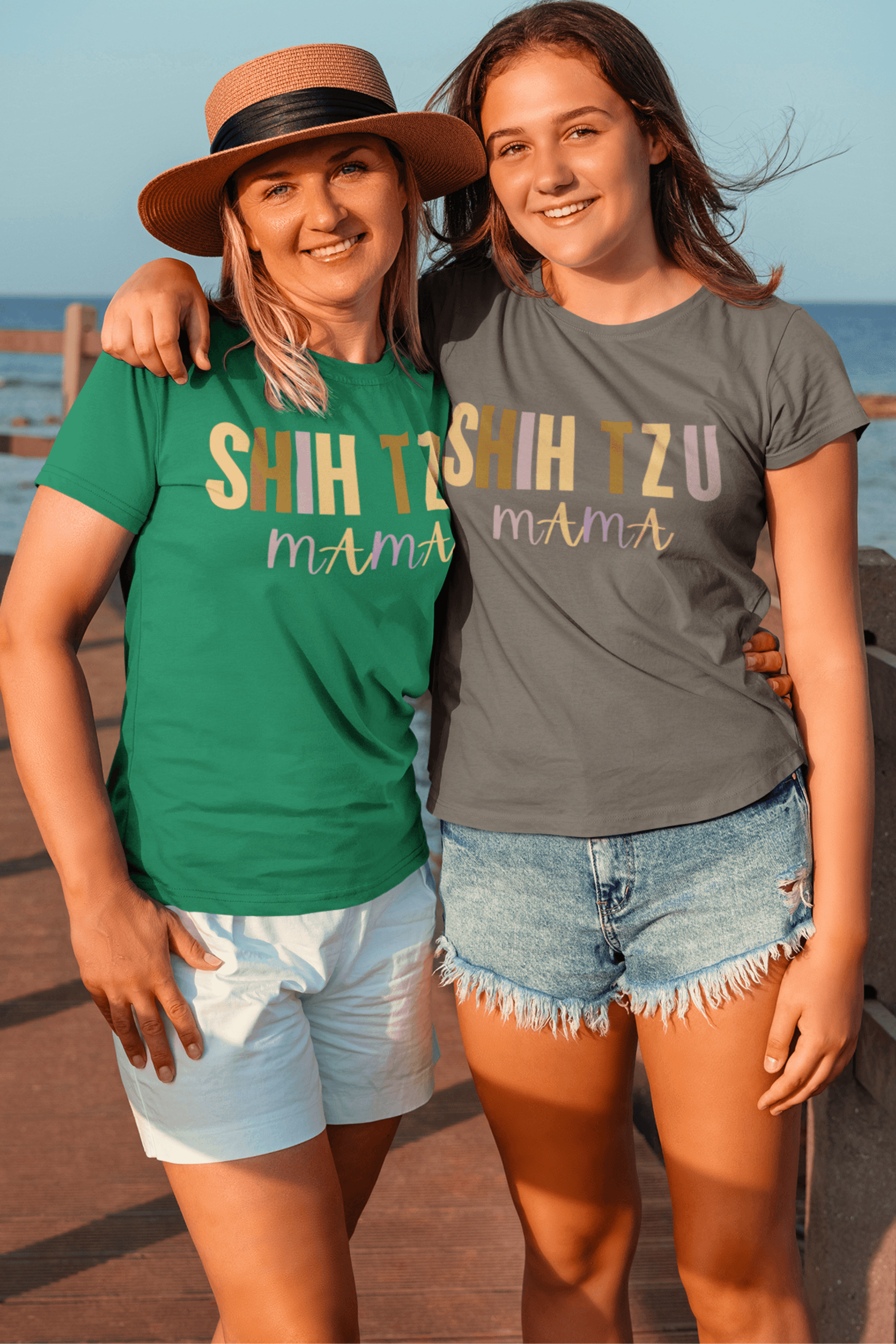 "Shih Tzu Mama" Words T-Shirt - Perfect Gift for Dog Moms & Shih Tzu Lovers - Shih Tzu Gifts