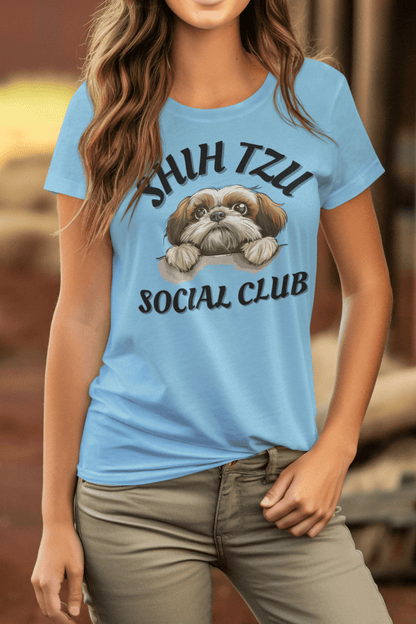 Shih Tzu Social Club T-Shirt – Perfect for proud Shih Tzu owners - Shih Tzu Gifts