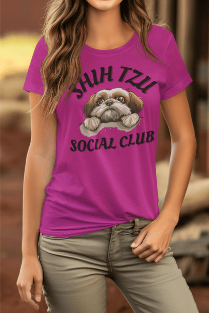 Shih Tzu Social Club T-Shirt – Perfect for proud Shih Tzu owners - Shih Tzu Gifts