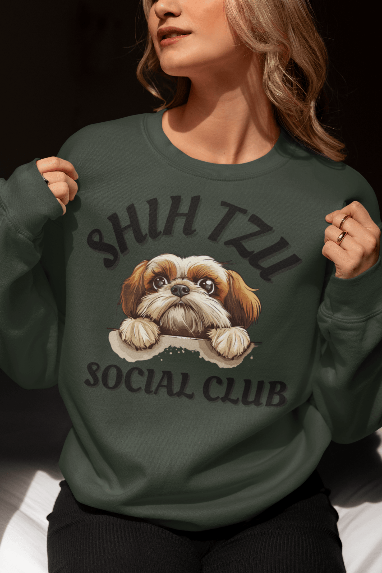 Shih Tzu Social Club Sweatshirt - Shih Tzu Gifts