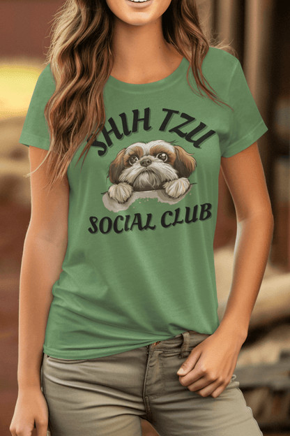 Shih Tzu Social Club T-Shirt – Perfect for proud Shih Tzu owners - Shih Tzu Gifts