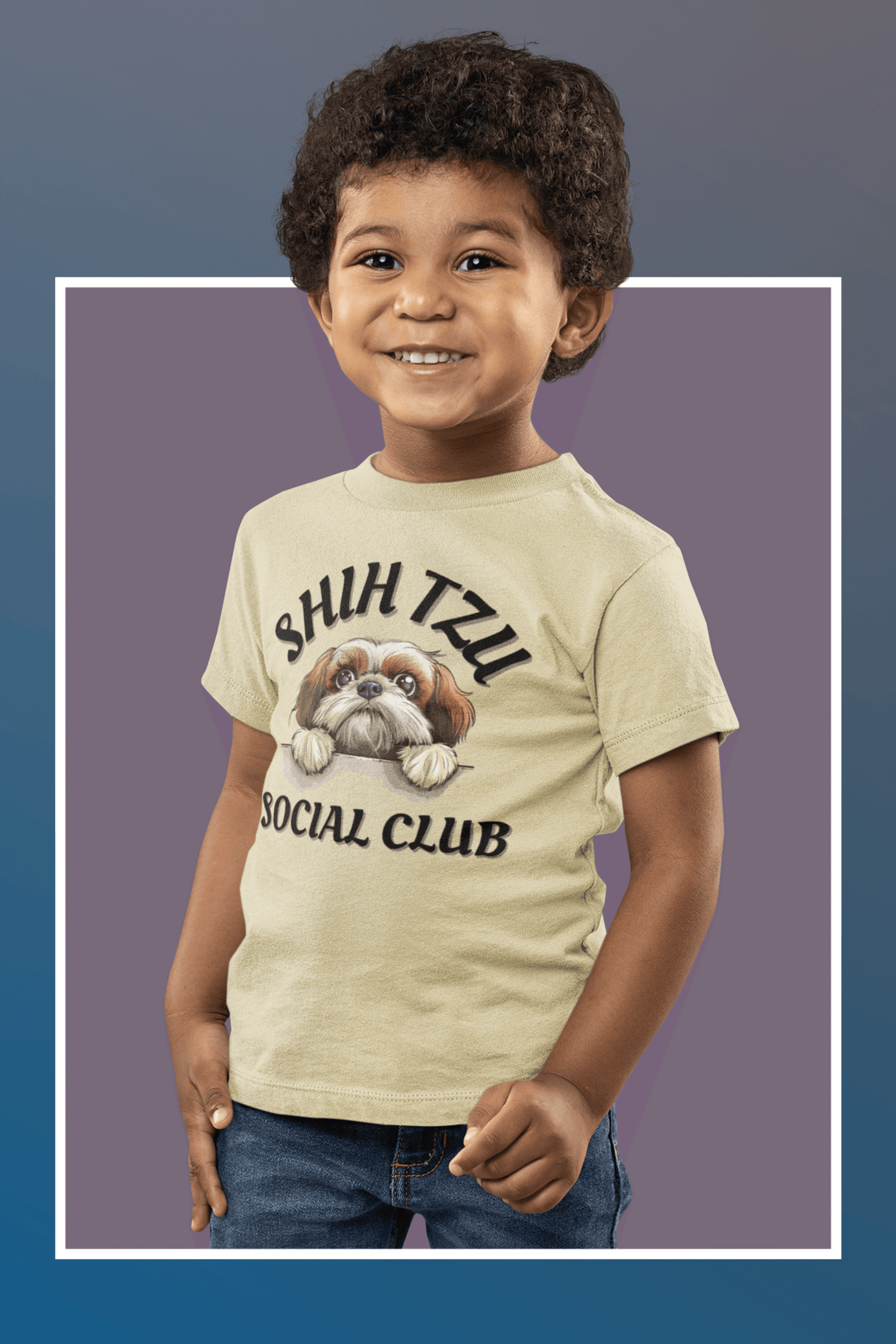 Shih Tzu Social Club Youth Short Sleeve Tee - Shih Tzu Gifts