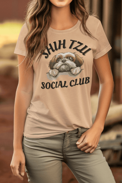 Shih Tzu Social Club T-Shirt – Perfect for proud Shih Tzu owners - Shih Tzu Gifts