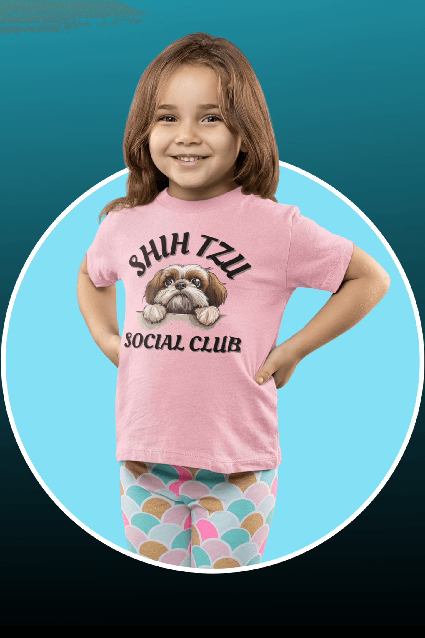 Shih Tzu Social Club Youth Short Sleeve Tee - Shih Tzu Gifts