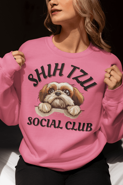 Shih Tzu Social Club Sweatshirt - Shih Tzu Gifts