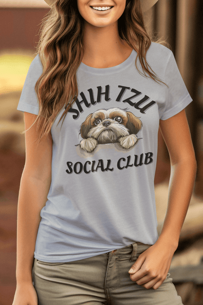 Shih Tzu Social Club T-Shirt – Perfect for proud Shih Tzu owners - Shih Tzu Gifts