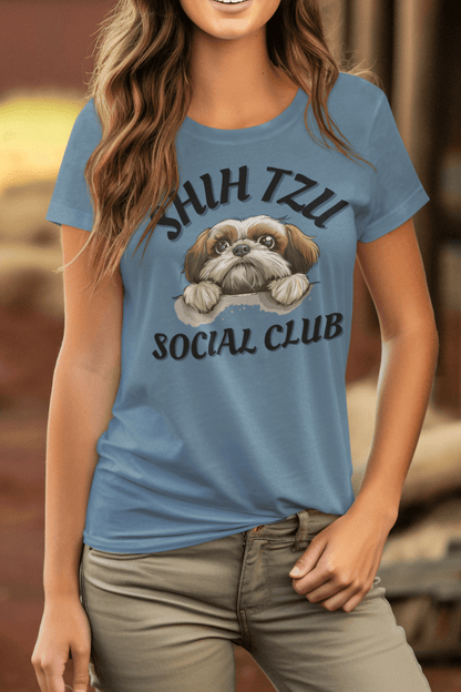 Shih Tzu Social Club T-Shirt – Perfect for proud Shih Tzu owners - Shih Tzu Gifts